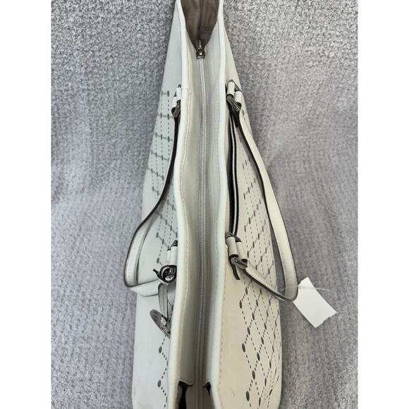 Michael Kors White Large Large Carryall Tote AS IS #62442 - Picture 13 of 16